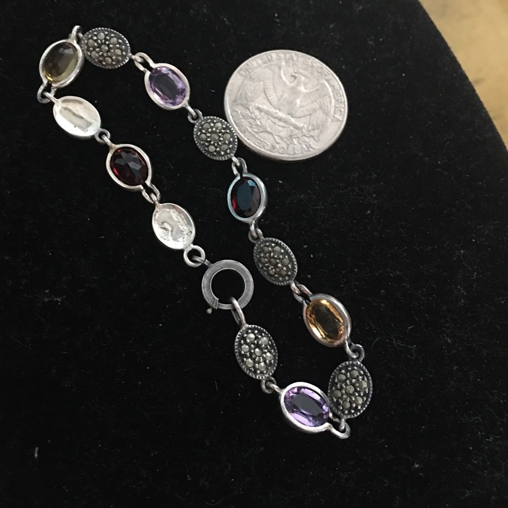 Vintage Judith Jack Sterling Marcasite Bracelet